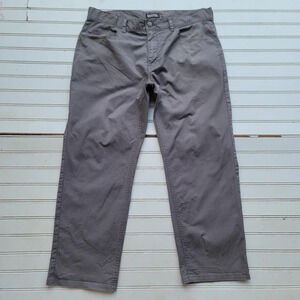 Michael Kors Chinos Mens Cotton Blend Gray Straight Leg Pants Cropped 34x26